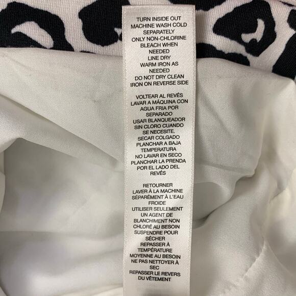 Chico's Black Faux Leather & Leopard Print Long A-line Jacket - Size 1 (M / 8) - Picture 7 of 9